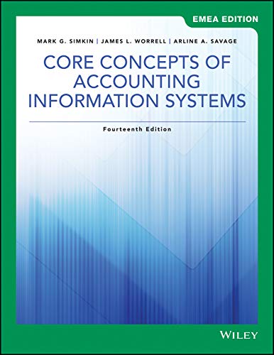 Core Concepts Of Accounting Information Systems, Emea Edition