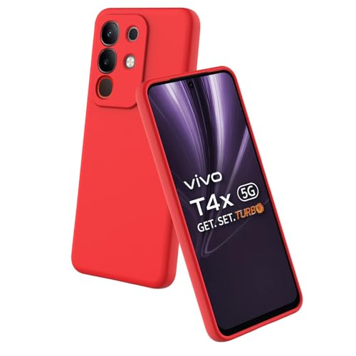 Image of Back Cover for Vivo Y31 Pro 5G | Full Camera Protection | Premium Liquid Silicon Case | Flexible Bumper Case for Vivo Y31 Pro 5G (Red)