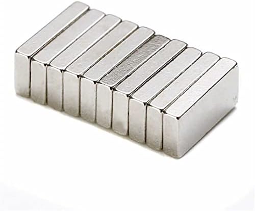 10Pcs Strong Neodymium Magnets, Rare Earth Magnet, 10x5x2mm Rectangular Bar Magnet For Arts Crafts Hobbies Whiteboard Fridge and Office