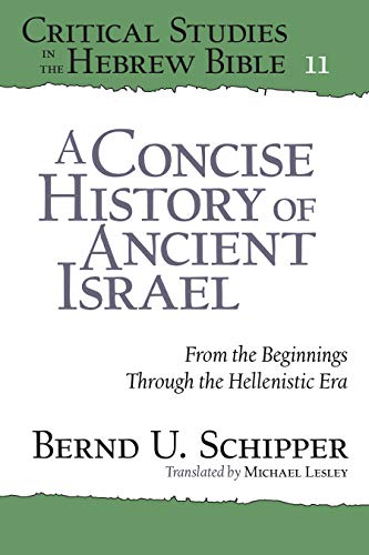 A Concise History of Ancient Israel: From the Beginnings Through the Hellenistic Era (Critical Studies in the Hebrew Bible)