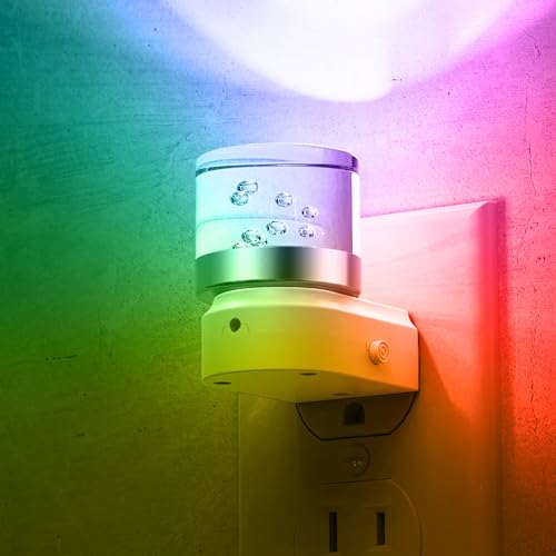 Image of L LOHAS LED Night Light, Night Lights Plug into Wall, Color Changing Nightlight RGB with Dusk to Dawn Sensor, Nightlight Plug in Wall for Halloween, Christmas, Holiday, Hallway Bedroom Kids Room