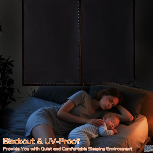 Rideaux occultants sans perçage pour bloquer la lumière - 5