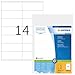 Produktbild HERMA 4416 Universal Etiketten, 500 Blatt, 105 x 42 mm, 14 Stück pro A4 Bogen, 7000 Aufkleber, selbstklebend, bedruckbar, matt, blanko Klebeetiketten aus Papier, weiß