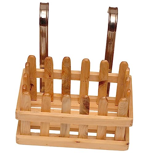 ABOOFAN Creative Wooden Hanging Basket Multiuse Over the Bathtub Storage for Shower Essentials and Design for Organizing Bathing Accessories