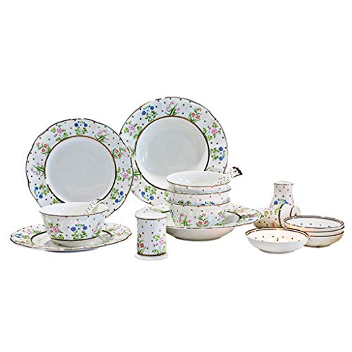 Conjunto de vajillas de cocina de cerámica con diseño de patrón impreso, vajilla de boda hermosa