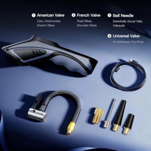 Compresor portátil inalámbrico y bomba de aire digital para neumáticos de coche 7