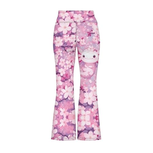 Girls Flare Legging High Waisted Dance Bell Bottoms Athletic Leggings for 5-14 Years2