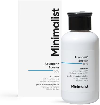 Minimalist 5% Aquaporin Booster | Hydrating Face Wash For Dry Skin with Hyaluronic Acid | Sulphate Free | Non-drying Cleanser | For Women & Men (100 ml)