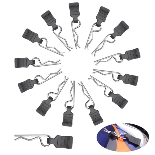 Image of 50PCS RC Clips RC Body Clips with Pull Tabs for All 1 /16 1 /18 Traxxas Redcat Tamiya Team Associated Axial SCX24 RC Car Shell (Silver)