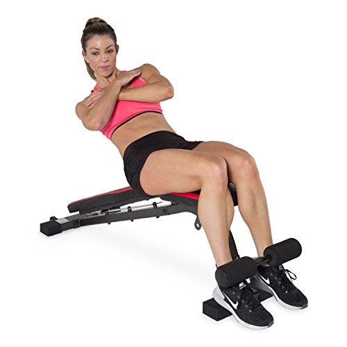 CAP Barbell Memory Foam FID Training Bench, Black/Red