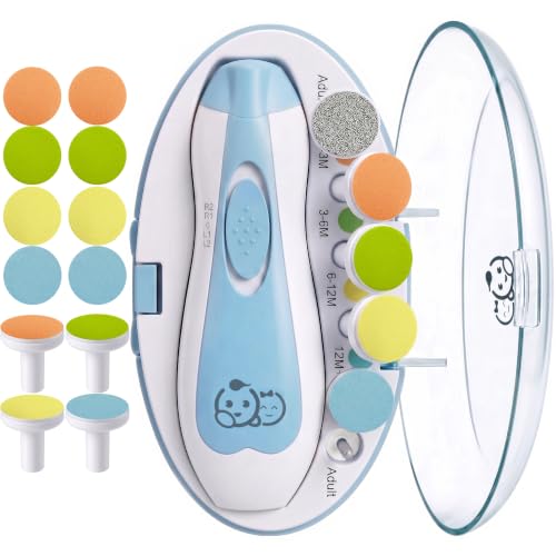 Royal Angels Upgraded 21 in 1 Baby Nail Trimmer with Labeled Case, 12 Extra Replacement Pads, Safe...