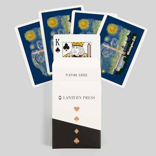Lantern Press Naipes Poker Washington DC Starry Night miniatura 6