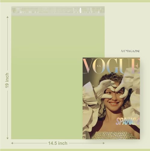 Image of Metronic Poly Mailers 14.5X19 500Pack, Strong Adhesive Shipping Envelopes for Clothing, Waterproof Shipping Bags for Small Businesses, Flexible Mailers Poly Bags Packaging Bags,Avocado Green