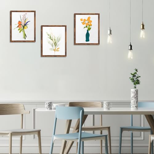 Hoikwo 18 Packs 8x10 Rustic Brown Multi Plastic Picture Frames Set with Plastic Cover for Family Photos, Artwork, Light Weight Bulk 8 by 10 Frames Pack for Wall Hanging and Table by Hoikwo - Image 7