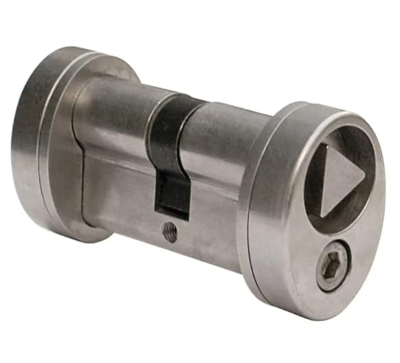 Cylindre 30x30mm avec triangle de pompier 14mm affleurant LOCINOX
