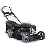  Scheppach MS225-53EB Benzin Rasenmäher Black Edition mit E-Start  Antrieb  7PS  53 cm Schnittbreite  7-fache Schnitthöhenverstellung  65 Liter  Reinigungsfunktion  Mulchfunktion  Seitenauswurf