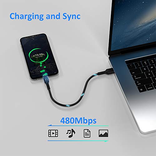 Image of 4 Inches USB C Cord Short, 5 Pack Durable USB A to USB Type C Fast Charging Cable for Charging Stations Compatible with Samsung Galaxy Note 10 20 S10 S22 Ultra LG V30 V40