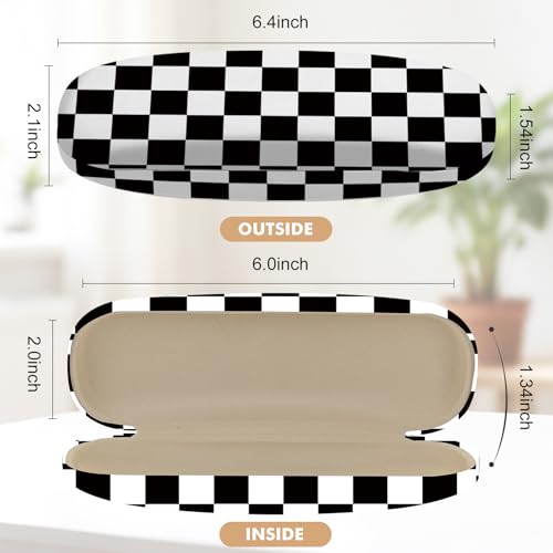 Image of Glasses Case Hard Shell,Portable Protective Eyeglasses Case, Eyeglass Holder Box with Cleaning Cloth,for Women Men