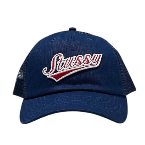 [ステューシー] LP TRUCKER ATHLETIC CAP トラッカー キャップ LIGHT NAVY