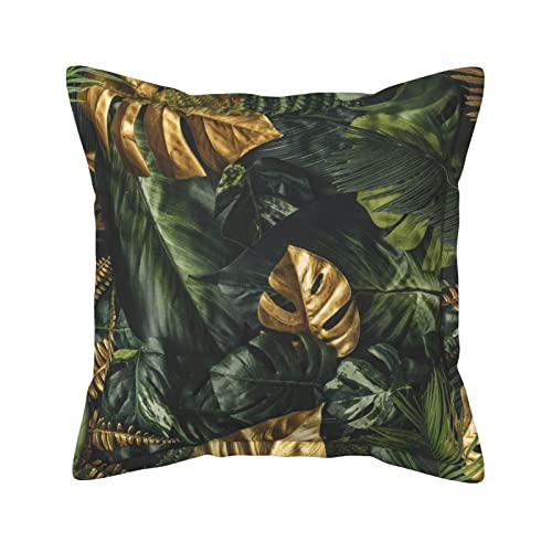 Housse de coussin en similicuir chic imprimé jungle tropicale - 2
