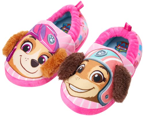 Nickelodeon Girlsâ€™ Paw Patrol Slipper â€“ Plush Fuzzy Skye and Everest Slippers (Toddler/Girl), Size 9/10 Toddler, Sky Everest
