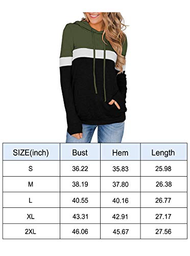 PINKMSTYLE Womens Color Block Long Sleeve Shirts Pullover Sweatshirt Tops with Pocket Pink Large - Image 6