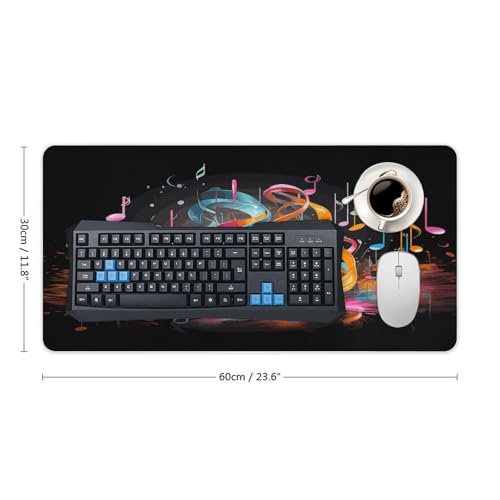 Colorful Musical Note Desk Mat Non-Slip Large Mouse Pad miniatura 2