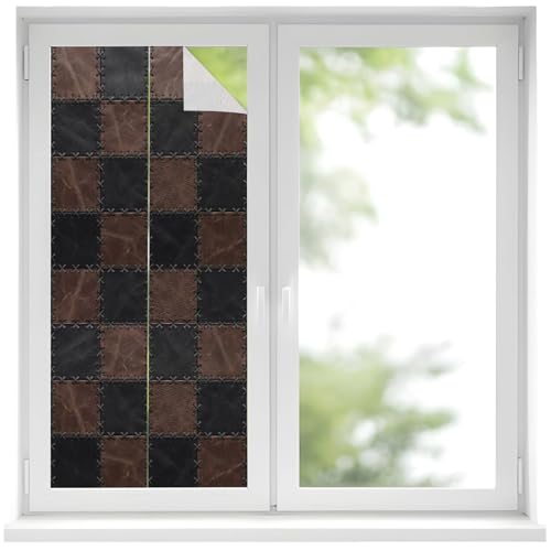 Vinilo decorativo para ventana marrón y negro 17.7x39.3" miniatura 1