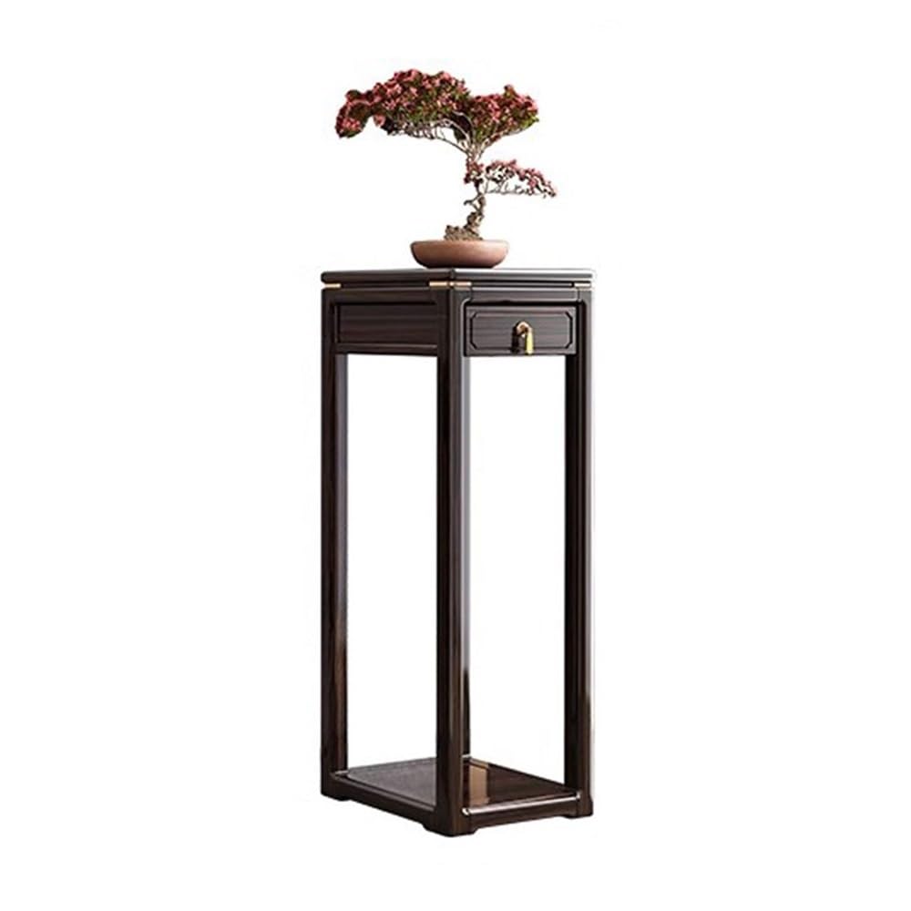 Kx9Lb8d Bonsai Base New Chinese Zen Bonsai Stand, with Drawer Floor Flower Pot Rack for Indoor Household Plant Stand(Large)