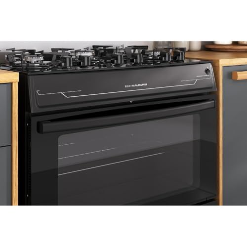 Fogão Itatiaia 5 Bocas Electra Glass Plus Preto Bivolt