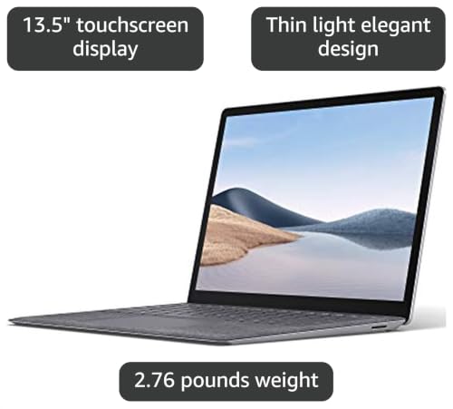 Image of Microsoft Surface Laptop 4 13.5 inch Touch Screen - Intel Core i5 - 16GB - 512GB with Windows 11 (Model) - Platinum