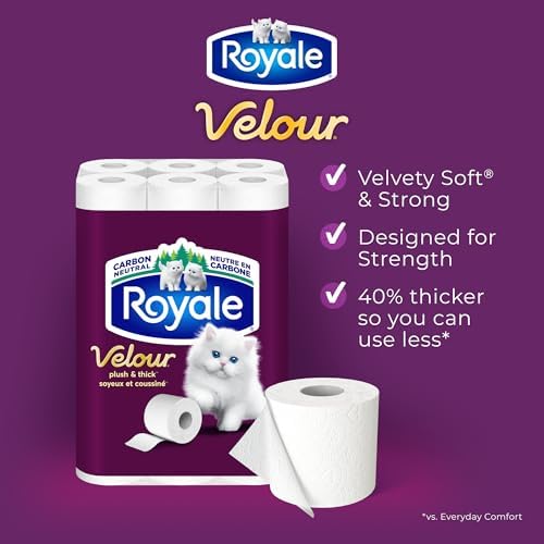 Royale Velour Toilet Paper, 12 Equal 24 Rolls, 142 Bathroom Tissues per roll - View 4