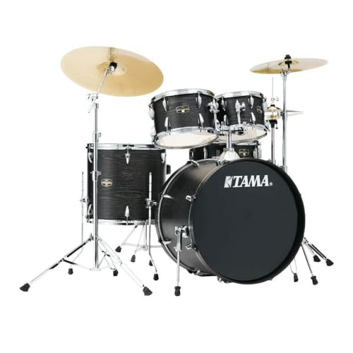 Tama Imperialstar Complete Drum Set – 5-Piece – 22 Inches Kick – Black Oak Wrap