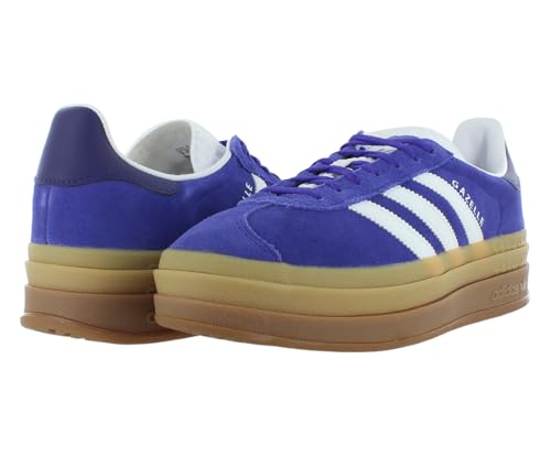 ADIDAS Originals Women's Gazelle Bold Shoes, Energy Ink/Cloud White/Collegiate Purple, US 9 W3