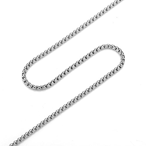 Jewelry 3mm Titanium Steel Rolo Silver Chain Necklaces for Women Men 16 to 30 in3