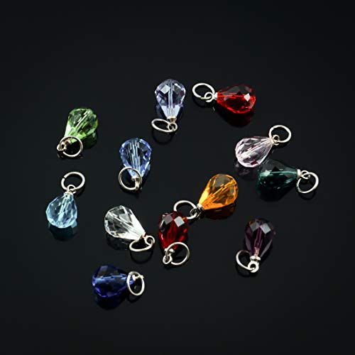 10Pcs Adabele June Birthstone Charms 10Mm Austrian Teardrop Pear Crystal Pendant Drop Bead With Jump Rings For Jewelry Craft Making Br6-6 #TOP5