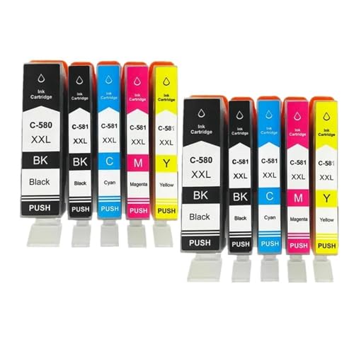 Cartouche d'encre PGI580 CLI581 multipack jet d'encre pour TR7550 TR8550 TS6150 TS6250