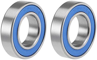 sourcing map 6902-2RS Deep Groove Ball Bearings 15mm x 28mm x 7mm Double Sealed Chrome Steel Blue Cover P6(ABEC3) 2pcs