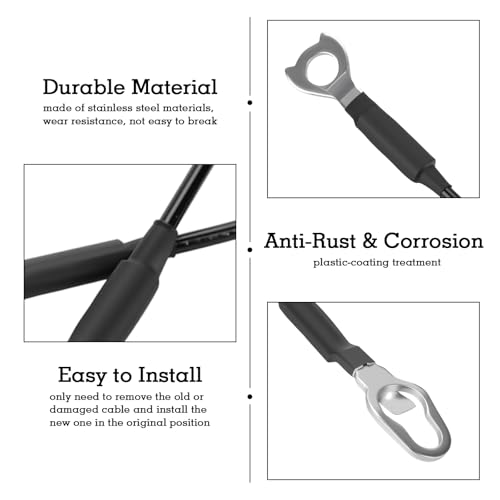 55276074AC Tailgate Cable Strap with Accessories, Tailgate Replacement Parts, Rear Tailgate Cables Straps, Fit for 2002-2018 Dodge Ram 1500, 2003-2019 Dodge Ram 2500/3500, Replace 55276074AE (2 Pcs) by SADIFOKPLY - Image 4