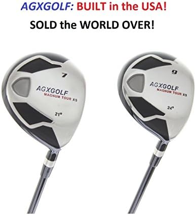 AGXGOLF Men’s Magnum 7 + 9 Fairway Utility Woods Set: Graphite Shafts + Head Covers Right Hand, Cadet, Regular or Tall Length, Senior, Regular or Stiff Flex