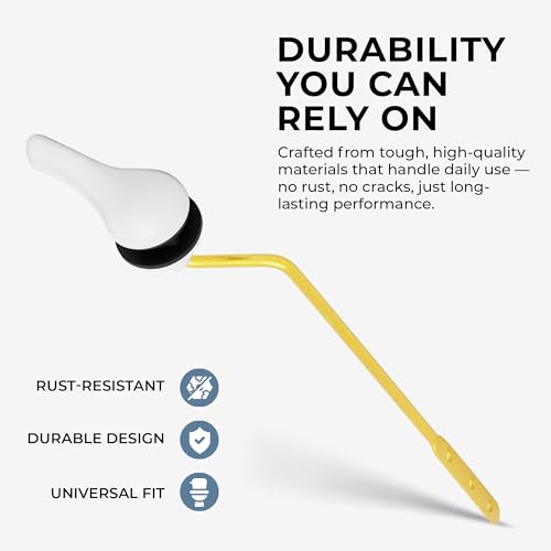 Image of Qualihome Toilet Handle Replacement (White, Side Mount)