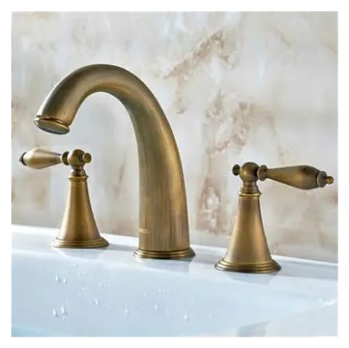 Robinet 3 trous pour lavabo de salle de bain : double poignée