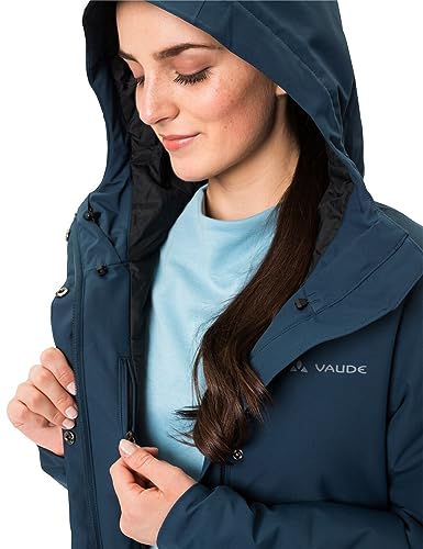 VAUDE Cyclist II gefütterter Parka für Damen – Gefütterter Wintermantel fürs Radfahren, wasserdichte & atmungsaktive Damen Winterjacke mit 2-Wege-Reißverschluss – ideal für den Winter