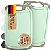 Blumtal Schneidebrett Kunststoff groß 40x24,5 cm 2er Set - Schneidebretter + Saftrillen & Griff - Cutting Board - Schneidbrett BPA frei- Chopping Board - Schneidbretter - Schneidebrett groß Grün