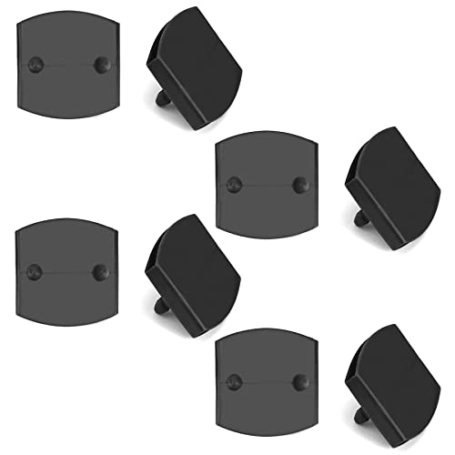 8 Soportes para somier de láminas, Soportes Laterales, Soportes de plástico para Cama, Accesorios de conexión, Tapas de Marco de Cama, Negro (Doble Cara 63 mm x 9 mm Interior)