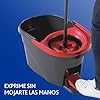 Vileda Plastic Easy Wring and Clean Microfibre Mop and Bucket with Power Spin Wringer, Multicolor