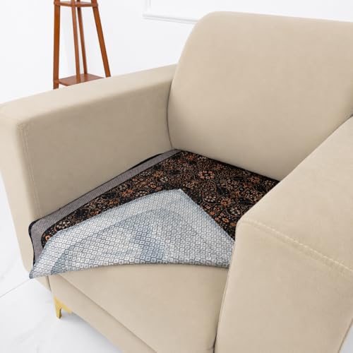 Image of Homerz Premium 'Maharaja Paradise Series' Sofa Cover | Net Fabric Sofa Cover | Washable, Anti-Dust Backed & Wrinkle Resistant Cover (Sheesh Mahal, 1 Seater, Only Seat Cover)