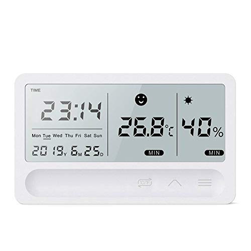 Cuculo Multifuncional LCD digital com tela sensível ao toque, medidor de monitoramento de temperatur