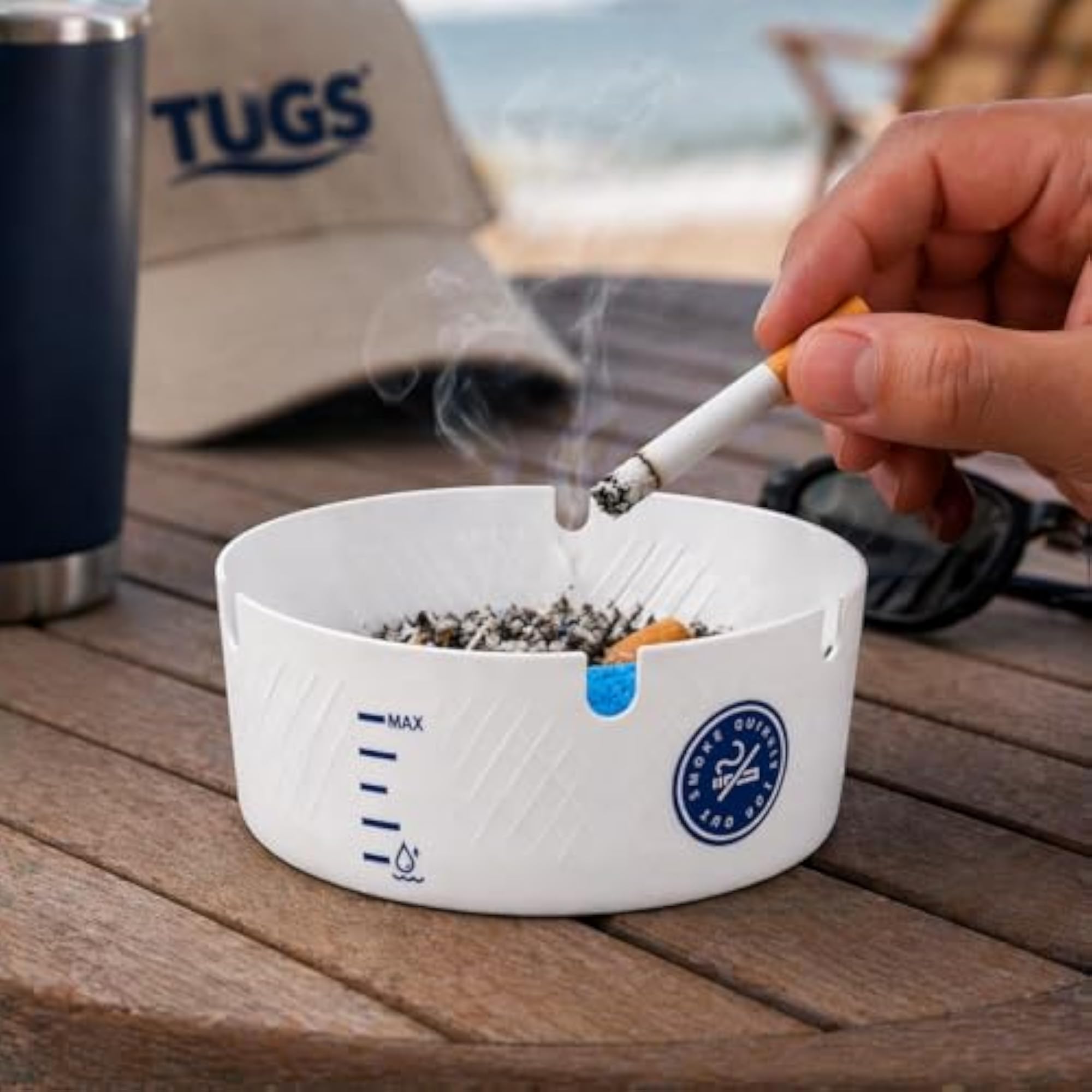 Trashtrays Disposable Ashtray, White