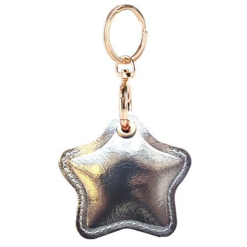 BORKUANA PU Leather Keychain Holder Protective Case Compatible with AirTag
